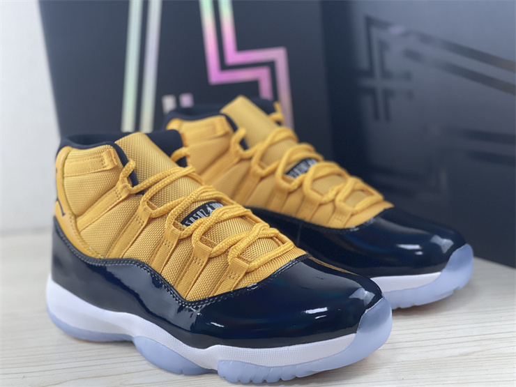 Air Jordan 11 Blue and yellow