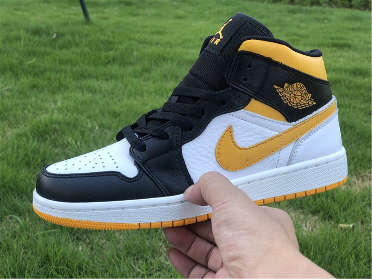 Air Jordan 1 Mid Black Yellow