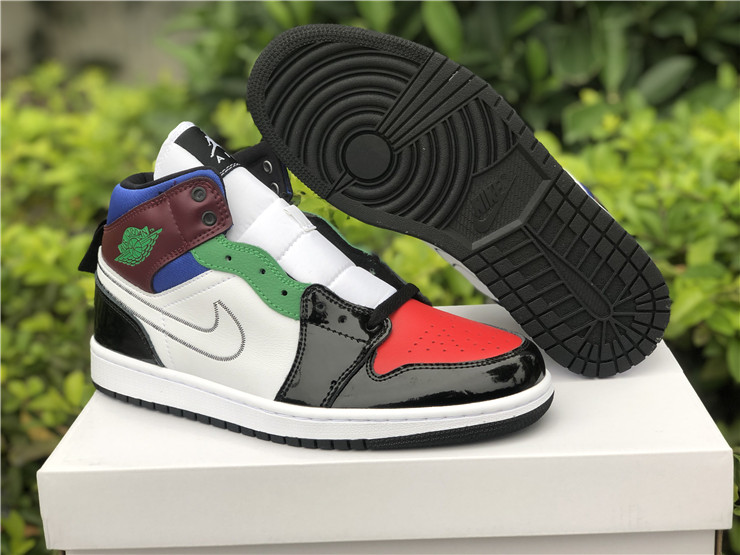 Air Jordan 1 Mid SE Black White Multi-Color