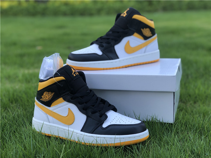 Air Jordan 1 Mid Black Yellow