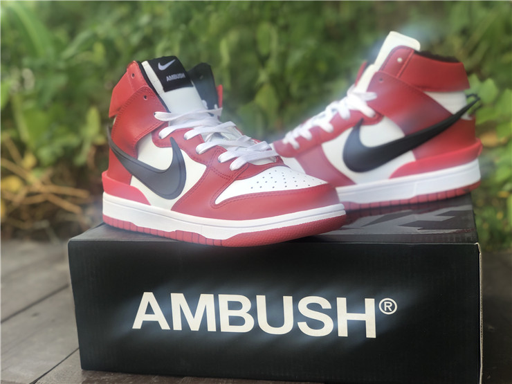 Ambush x Nike Dunk High ''White Red''