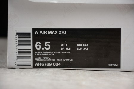 Nike Air Max 270 Barely Grey Pumice Purple womens