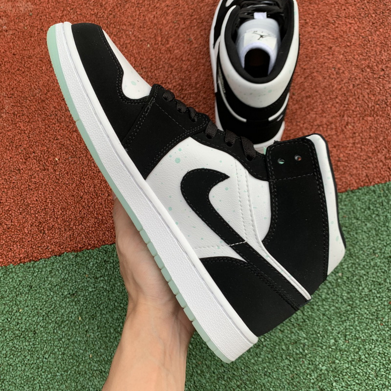 Jordan 1 Mid White Black Teal Tint