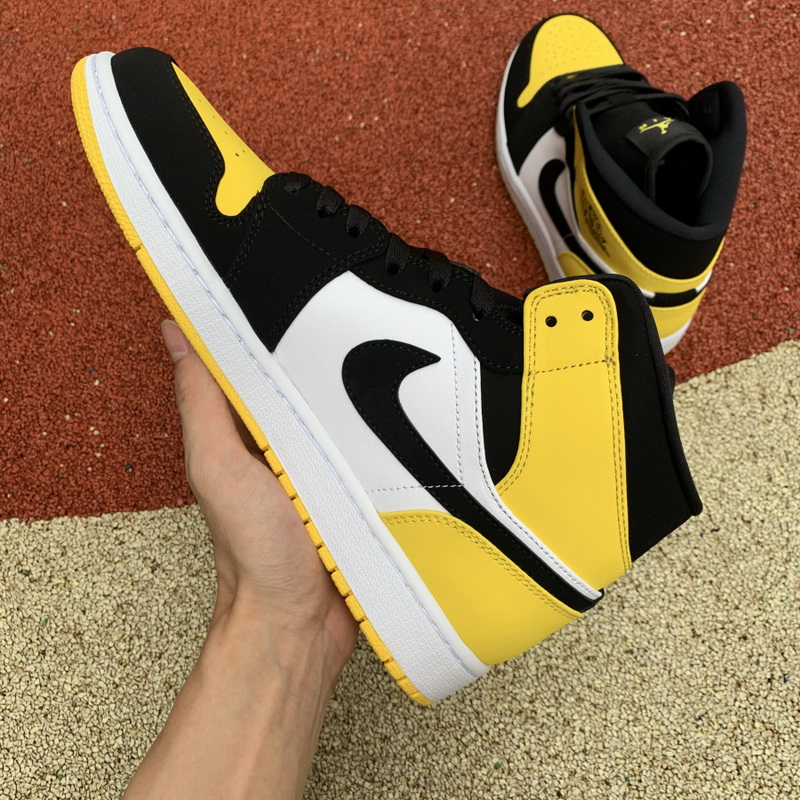 Jordan 1 Mid Yellow Toe Black