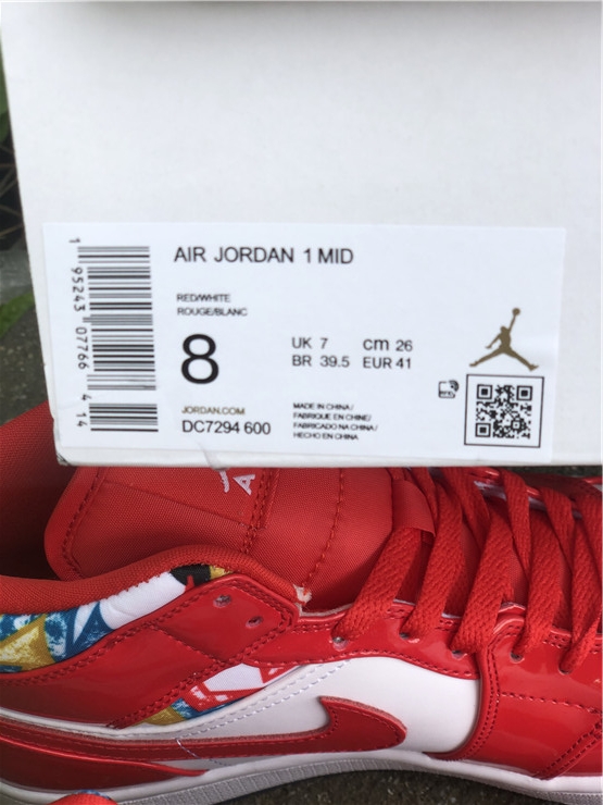 Air Jordan 1 Mid ''White Red''