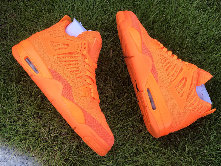 Air Jordan 4 Flyknit Orange Weave