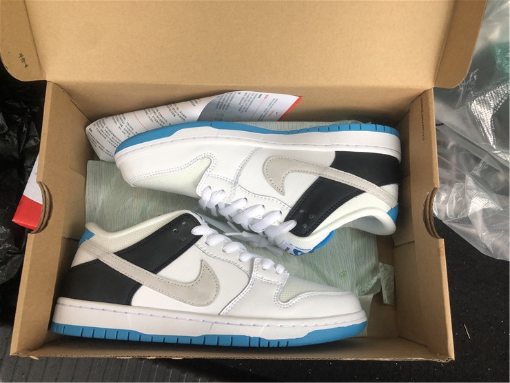 Air Jordan 1 SB Dunk Low ''White Black Aurora Blue''