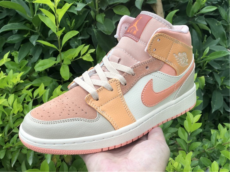 Air Jordan 1 Mid Pink Orange