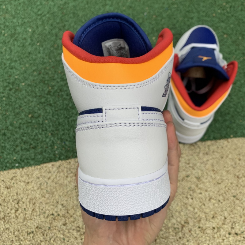 Jordan 1 Mid Royal Blue Laser Orange GS