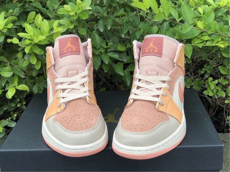 Air Jordan 1 Mid Pink Orange
