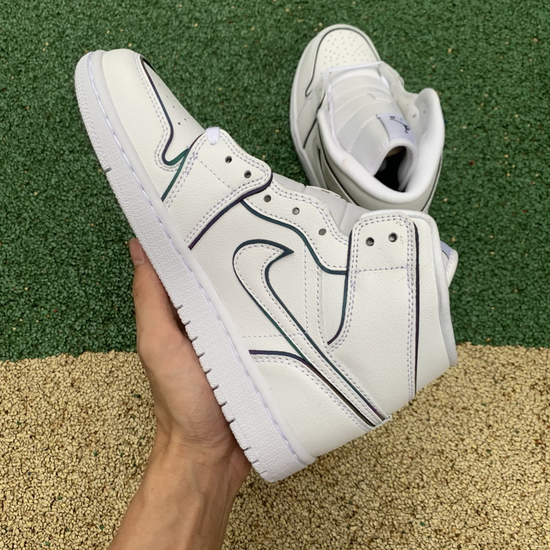 Jordan 1 Mid Iridescent Reflective White
