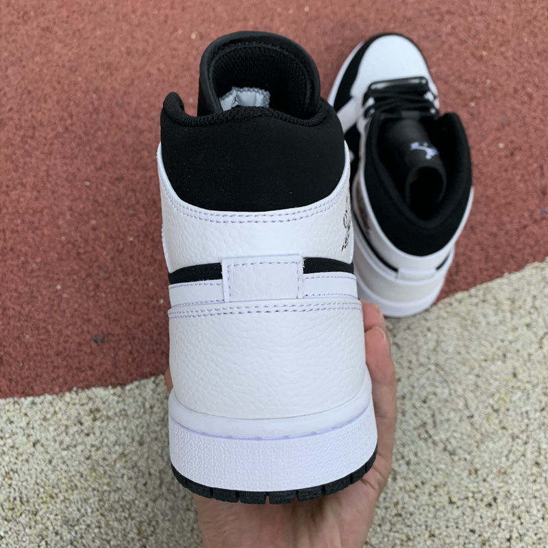 Jordan 1 Mid White Black