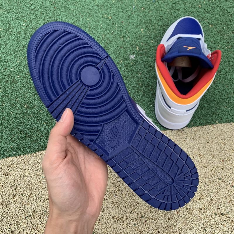 Jordan 1 Mid Royal Blue Laser Orange GS