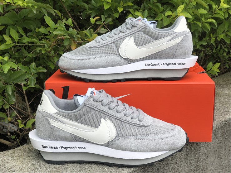 Fragment x Sacai x Nike LD Waffle ''White Grey''