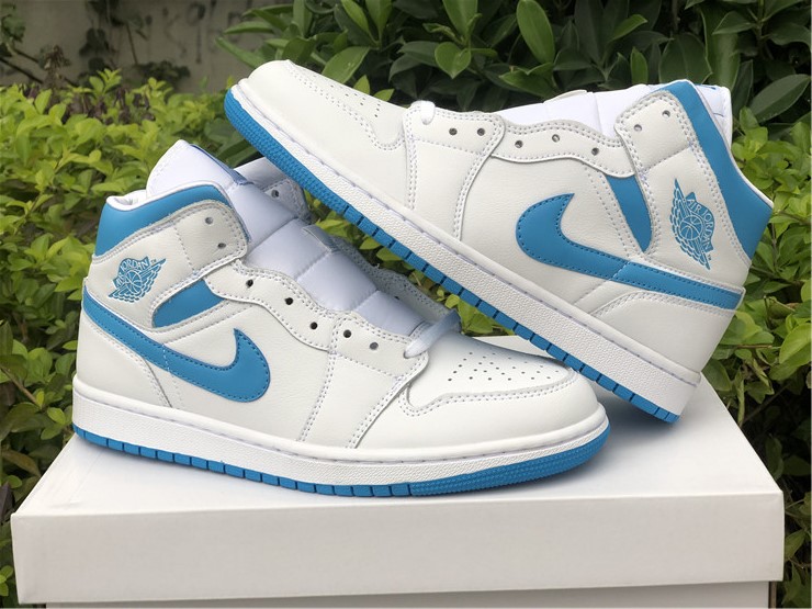 Air Jordan 1 Mid White Blue