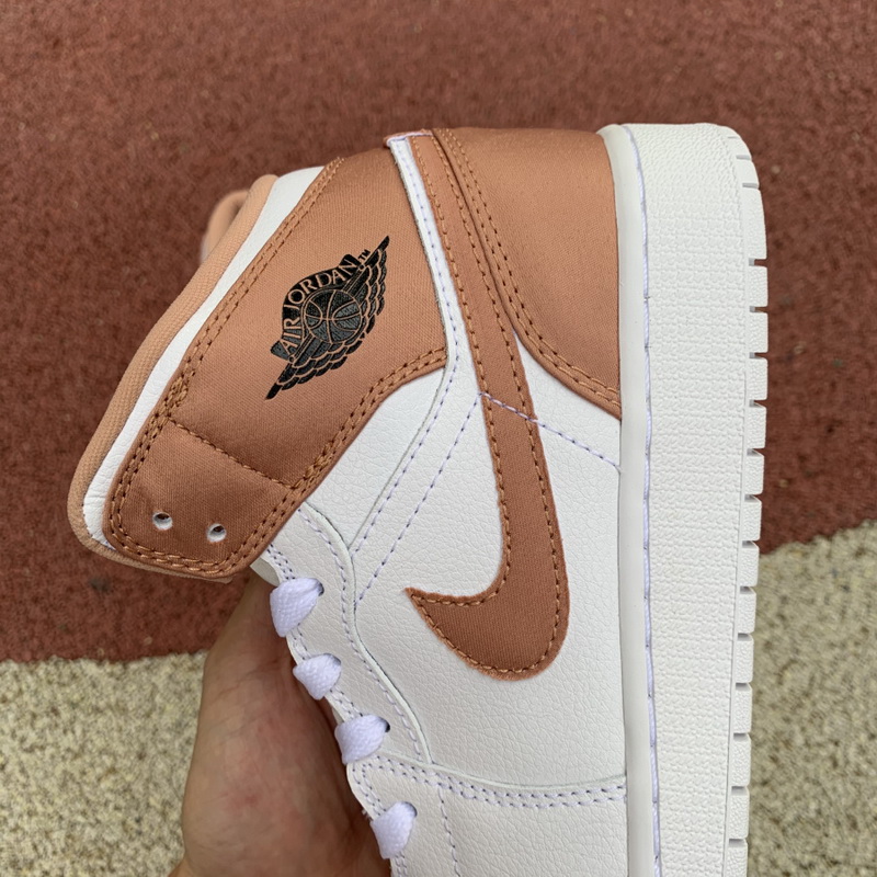 Jordan 1 Mid White Rose Gold