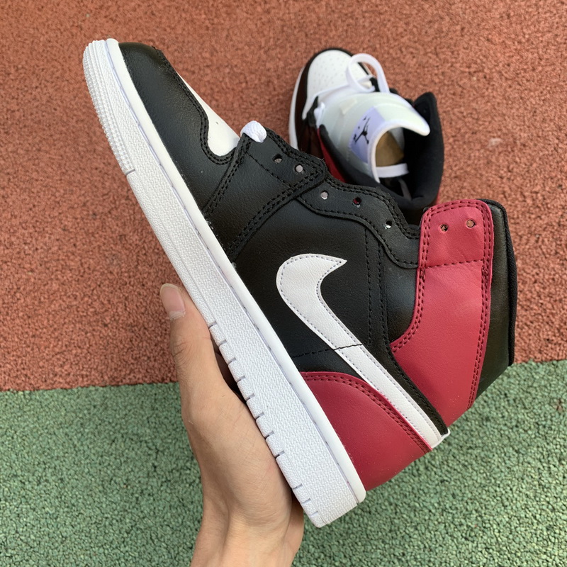 Jordan 1 Mid Black Noble Red