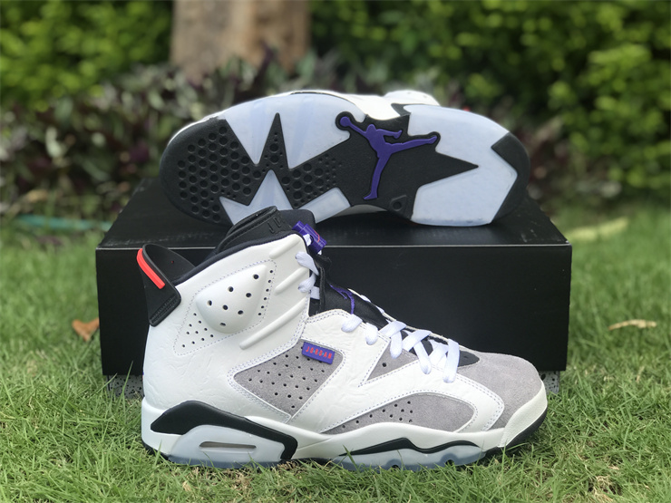 AIR JORDAN 6 Flint AJ6 UV gray crack