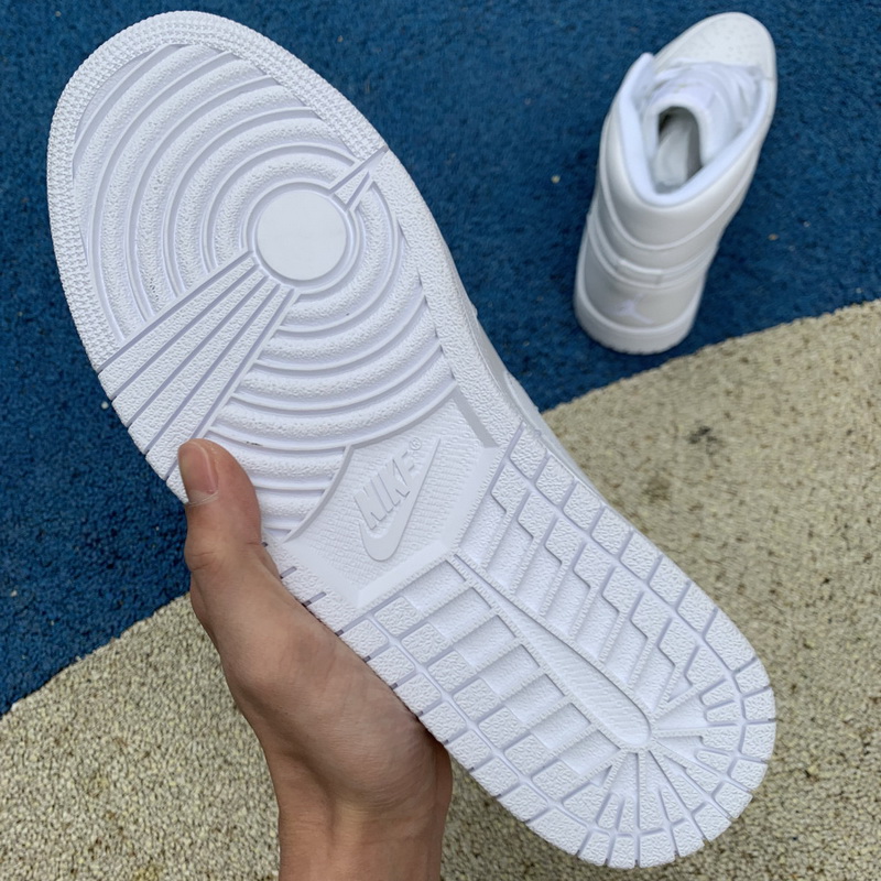 Jordan 1 Mid Triple White