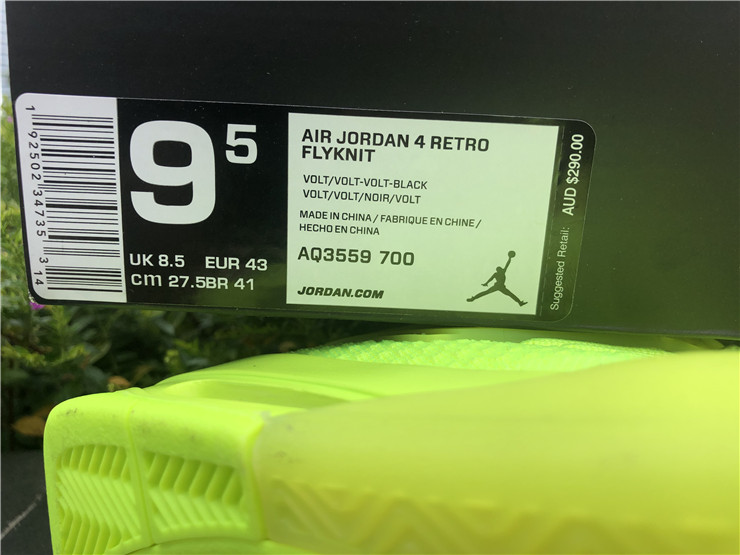 Air Jordan 4 Flyknit Fluorescent Green