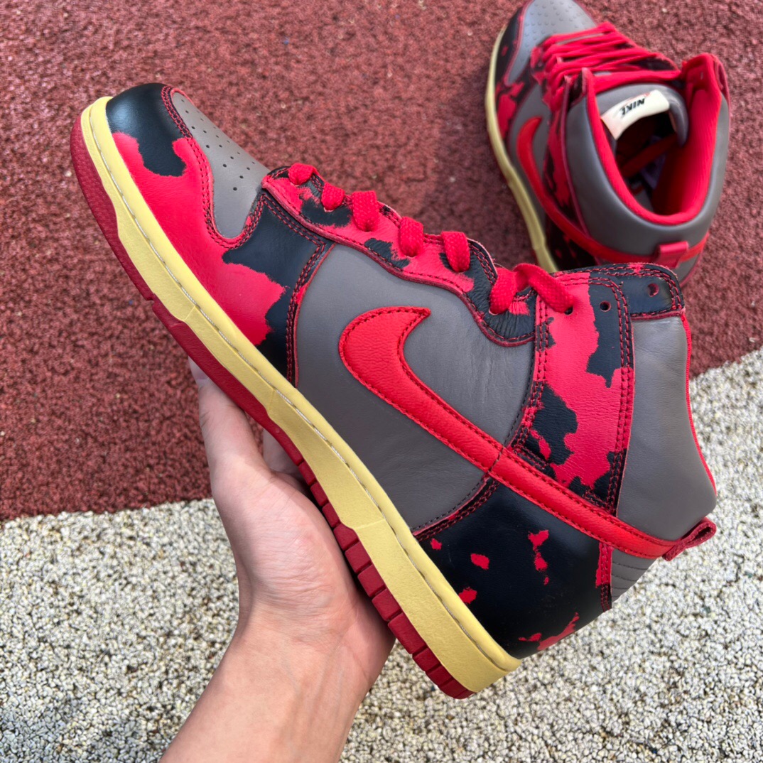 Nike Dunk High 1985 Red Acid Wash