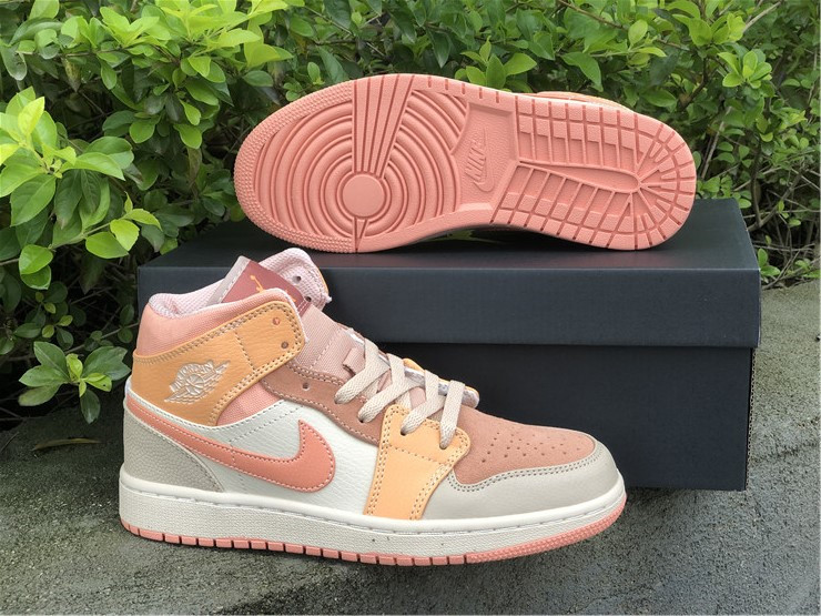 Air Jordan 1 Mid Pink Orange