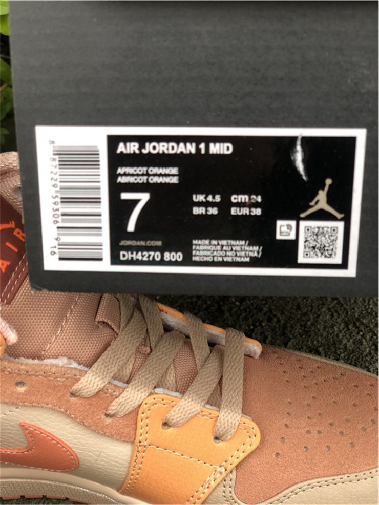 Air Jordan 1 Mid Pink Orange