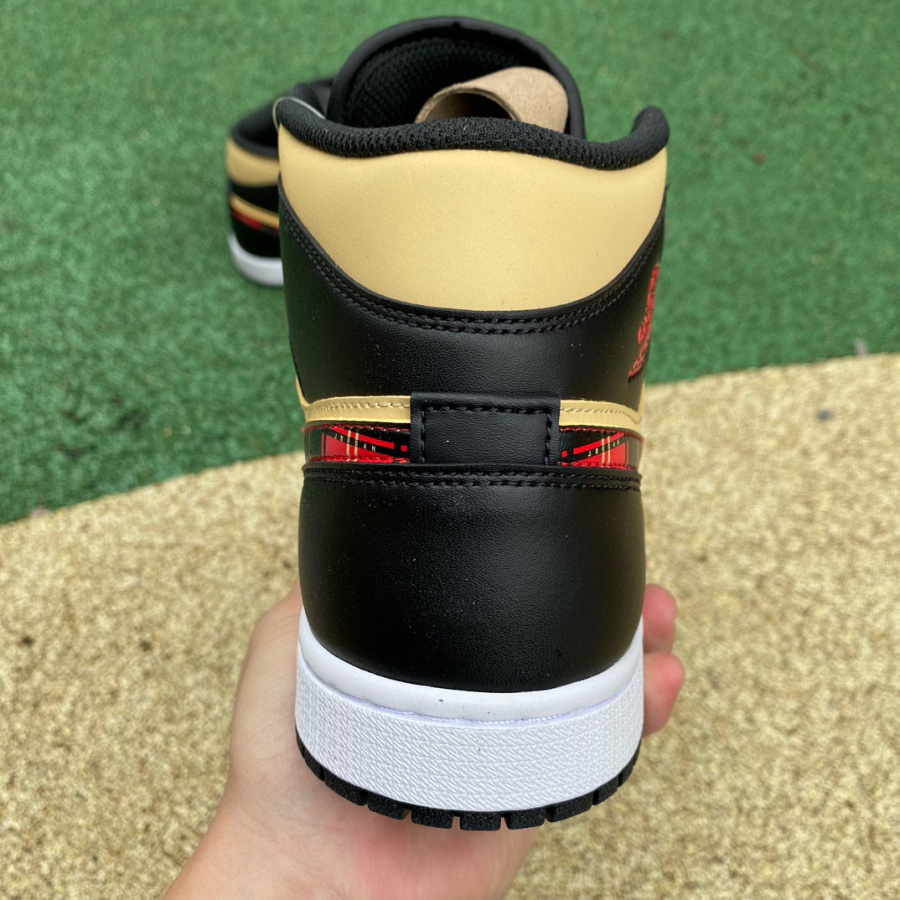 Air Jordan 1 Mid AJ1 Black brown Red