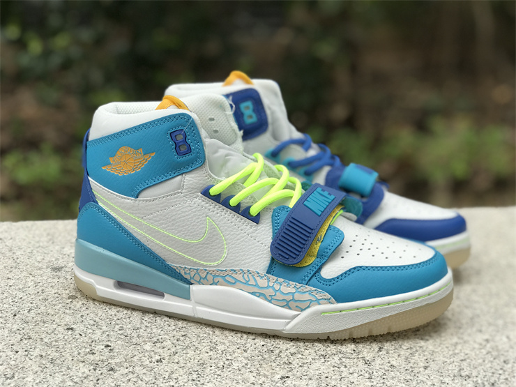 Air Jordan Legacy 312 Mandarin Duck in Ice blue