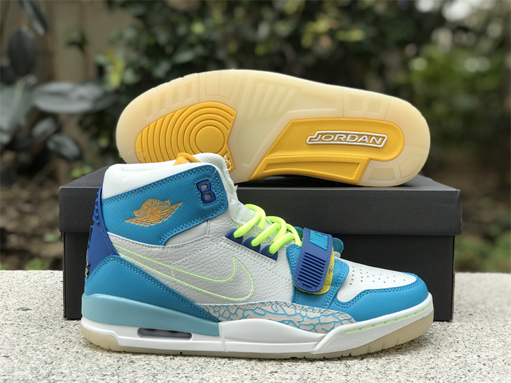 Air Jordan Legacy 312 Mandarin Duck in Ice blue