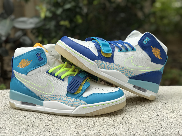 Air Jordan Legacy 312 Mandarin Duck in Ice blue