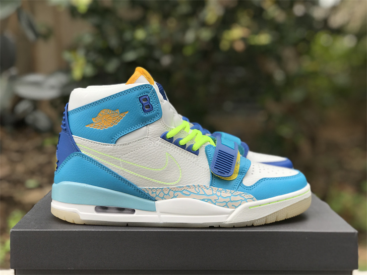 Air Jordan Legacy 312 Mandarin Duck in Ice blue