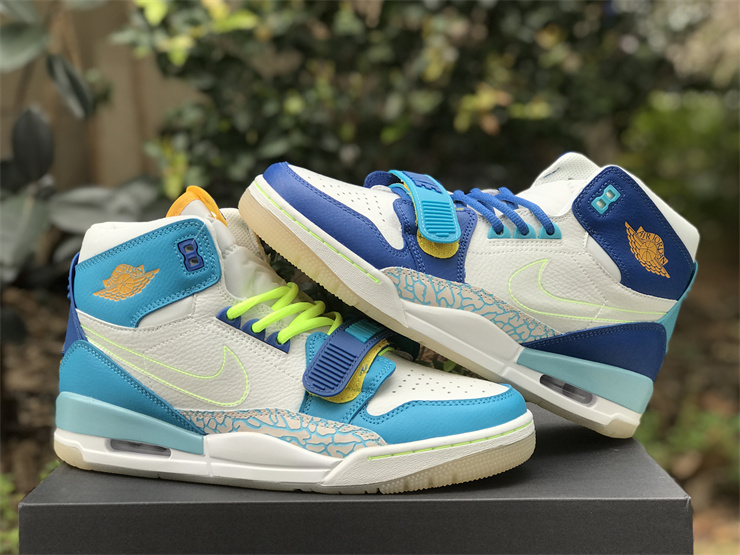 Air Jordan Legacy 312 Mandarin Duck in Ice blue