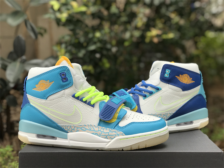 Air Jordan Legacy 312 Mandarin Duck in Ice blue