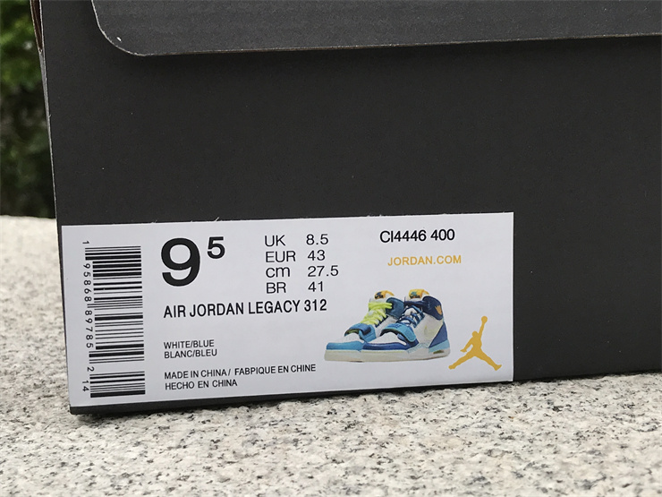 Air Jordan Legacy 312 Mandarin Duck in Ice blue