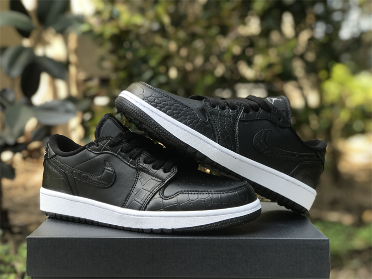 Air Jordan 1 Low Golf “Black Croc”