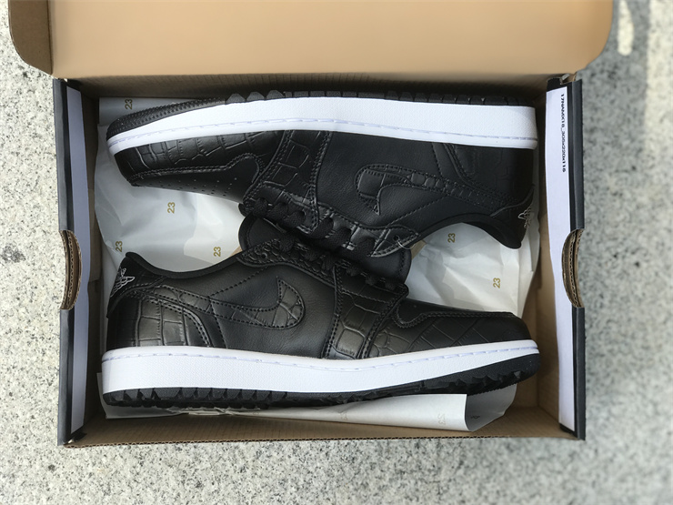 Air Jordan 1 Low Golf “Black Croc”