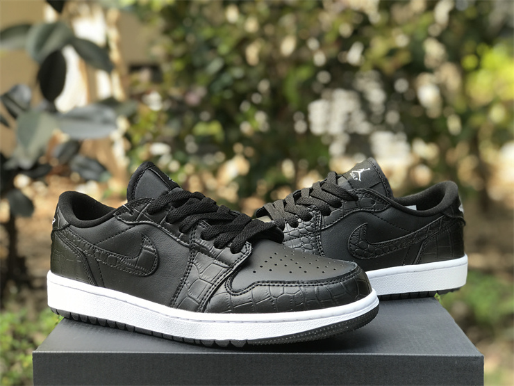 Air Jordan 1 Low Golf “Black Croc”