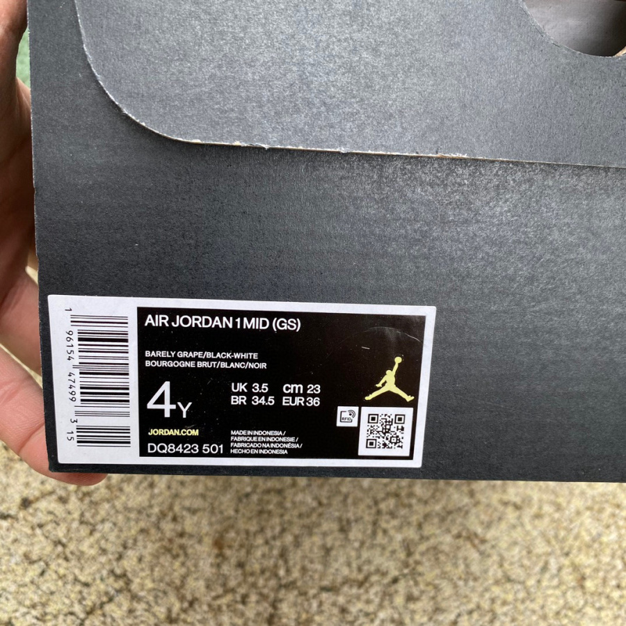 Air Jordan 1 Mid AJ1 GS White Pink Retro Mid-help basketball shoes