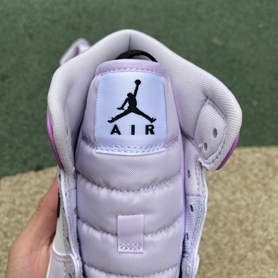 Air Jordan 1 Mid AJ1 GS White Pink Retro Mid-help basketball shoes