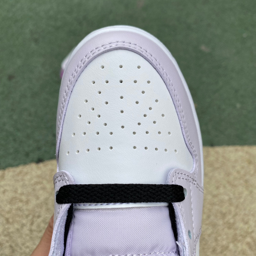 Air Jordan 1 Mid AJ1 GS White Pink Retro Mid-help basketball shoes