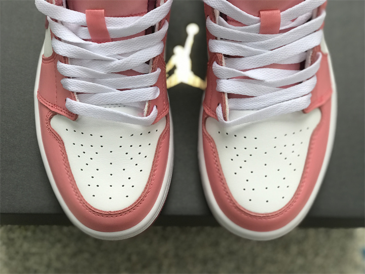 Air Jordan 1 Mid White Pink Valentine's Day