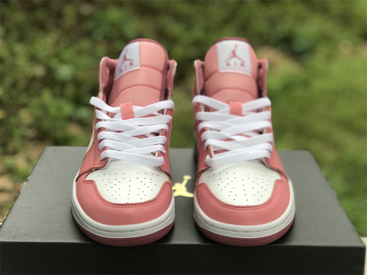 Air Jordan 1 Mid White Pink Valentine's Day