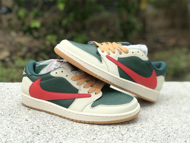 Air Jordan 1 Low OG Rice red green reverse hook low side