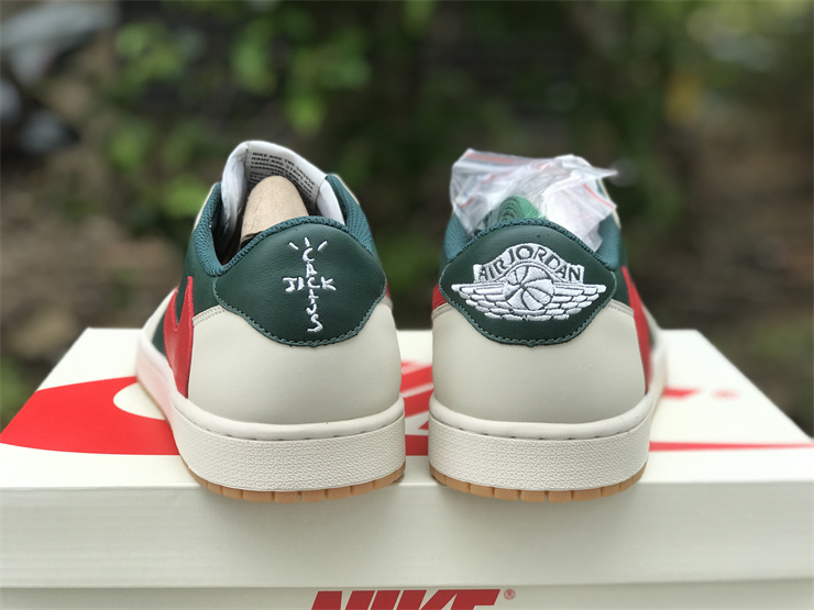 Air Jordan 1 Low OG Rice red green reverse hook low side
