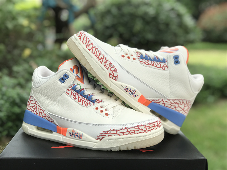 Air Jordan 3 White jade Orange