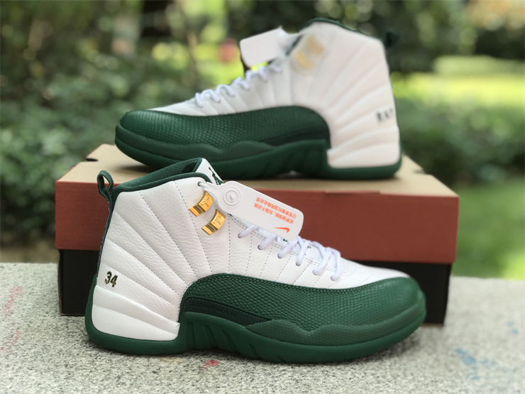 Air jordan 12 PE Ray Allen White Green