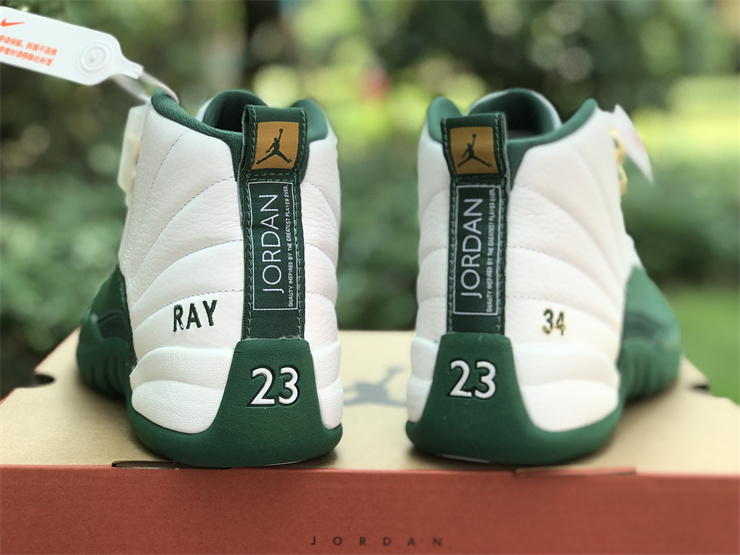 Air jordan 12 PE Ray Allen White Green