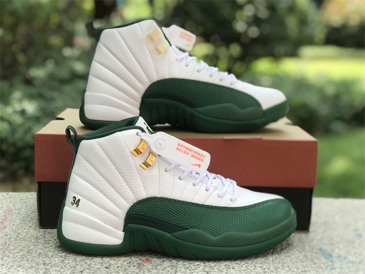 Air jordan 12 PE Ray Allen White Green