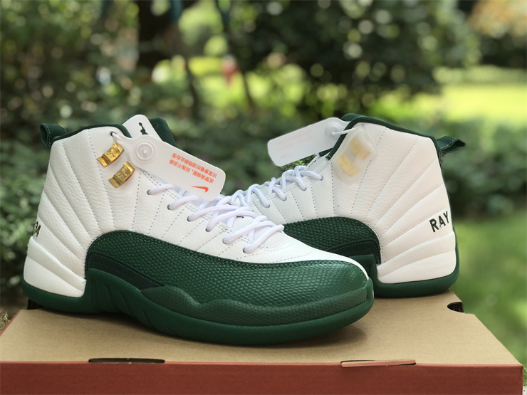 Air jordan 12 PE Ray Allen White Green